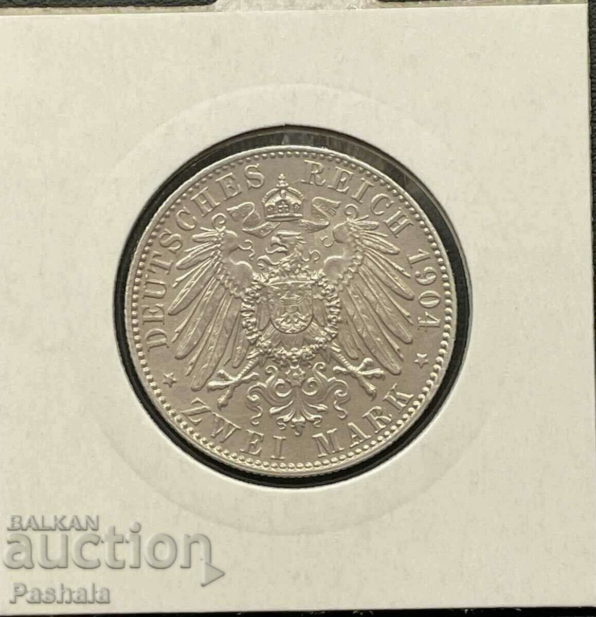 Germany 2 stamps 1904 Saxony. Rare. with price 250.00 BGN | € 127.82 Germany 2 stamps 1904 Saxony. Rare. with price 250.00 BGN | € 127.82