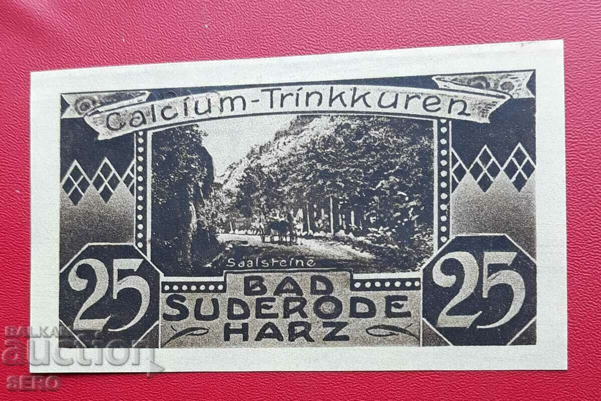 Банкнота-Германия-Саксония-Бад Зудероде-25 пфенига 1921