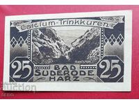 Bancnota-Germania-Saxonia-Bad Souderode-25 Pfennig 1921