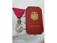 Rare Princely Silver Medal of Merit with Ferdinand crown