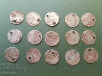Колекция 15 ахчета акчета ахче акче сребърни Османски монети