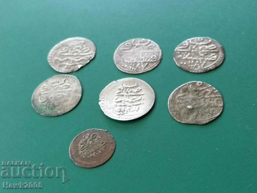 Collection UNPERFECTED 7 ahceta silver Ottoman coins mangers with price 150.00 BGN | € 76.69 Collection UNPERFECTED 7 ahceta silver Ottoman coins mangers with price 150.00 BGN | € 76.69