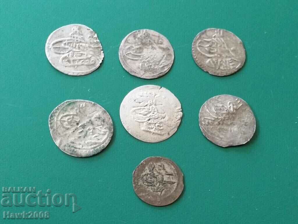 Delivery of Collection UNPERFECTED 7 ahceta silver Ottoman coins mangers Delivery of Collection UNPERFECTED 7 ahceta silver Ottoman coins mangers