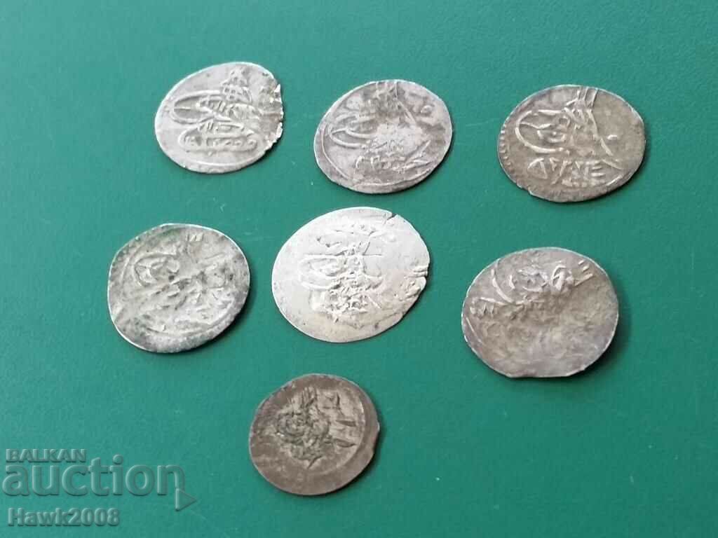 Collection UNPERFECTED 7 ahceta silver Ottoman coins mangers - 5 Collection UNPERFECTED 7 ahceta silver Ottoman coins mangers - 5