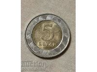Рядка Литовска Монета 5 LITAI 2009 г  Тираж 5000 бр.