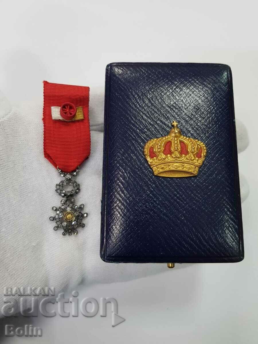 Unique order, miniature of the French Legion with diamonds with price 2400.00 BGN | € 1227.10 Unique order, miniature of the French Legion with diamonds with price 2400.00 BGN | € 1227.10