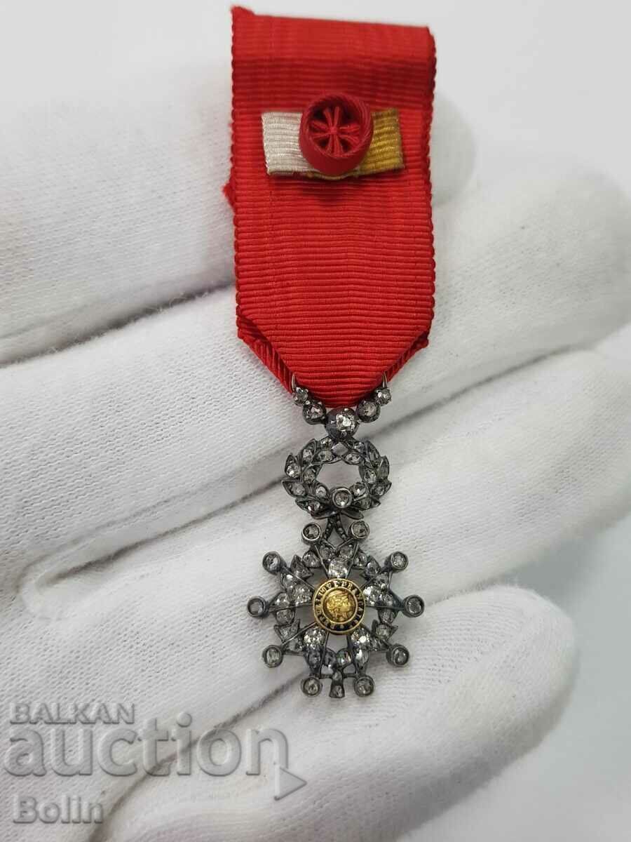 Unique order, miniature of the French Legion with diamonds - 6 Unique order, miniature of the French Legion with diamonds - 6