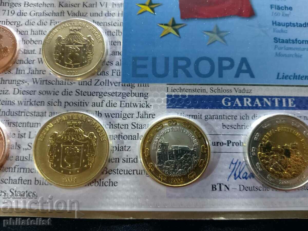Auction Trial Euro Set - Liechtenstein 2004 Auction Trial Euro Set - Liechtenstein 2004