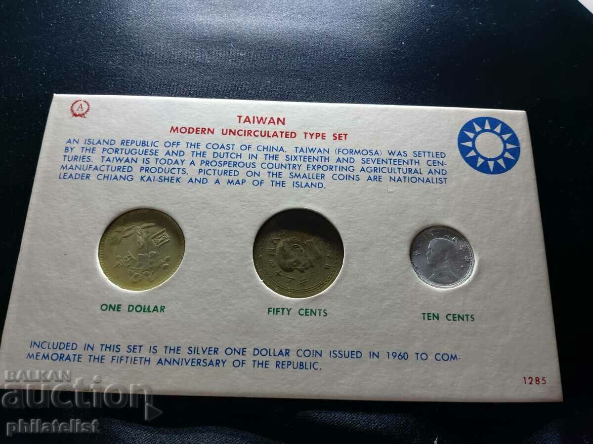 Set bancar complet - Taiwan 1960, 3 monede