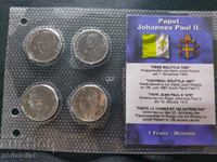 Congo 2004 - Pope John Paul II - Complete set of 4 coins