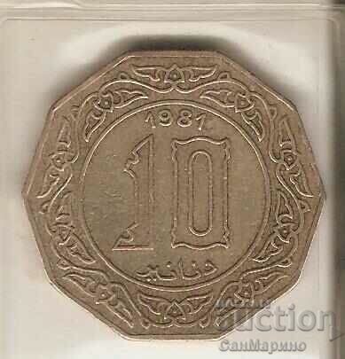 +Algeria 10 dinari 1981