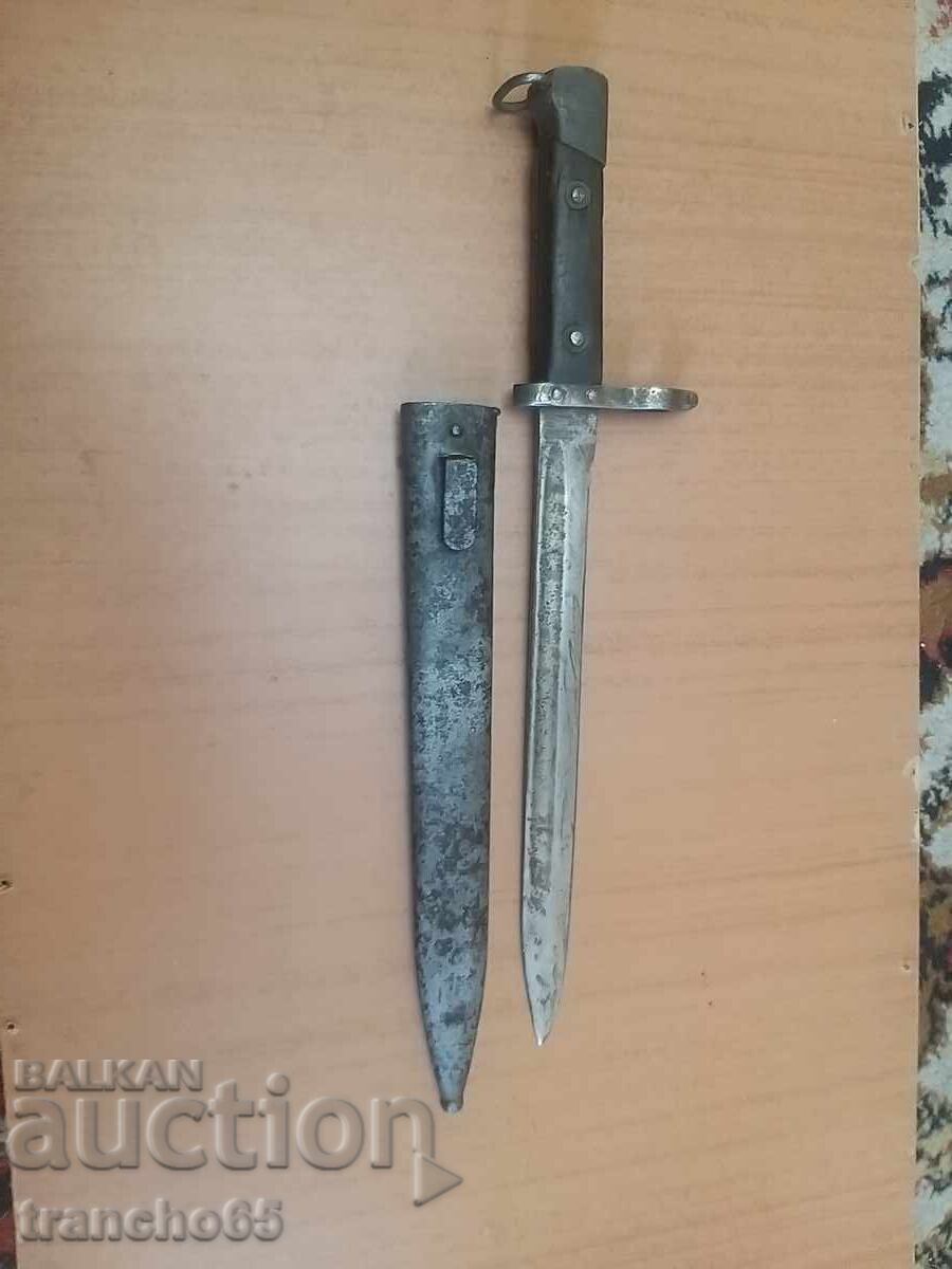 Щик подофицерски за карабина Манлихер М1895г.,пехотен. Щик подофицерски за карабина Манлихер М1895г.,пехотен.