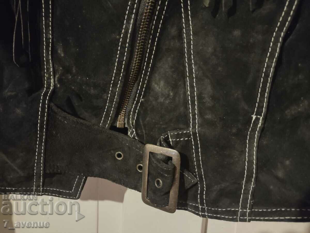 Livrarea JACĂ piele cu damasc, franjuri, Vintage, 29.11.23 Livrarea JACĂ piele cu damasc, franjuri, Vintage, 29.11.23