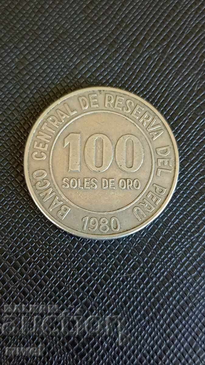 Перу 100 сол, 1980 г.