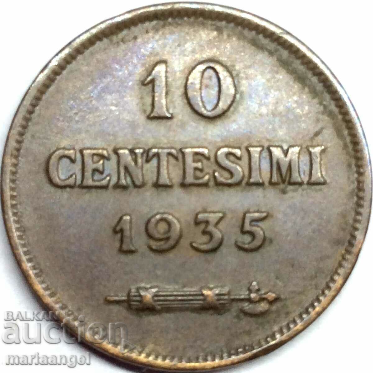San Marino 1935 10 centesimi