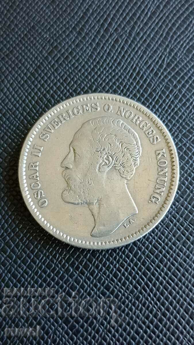 Sweden 2 kroner, 1878