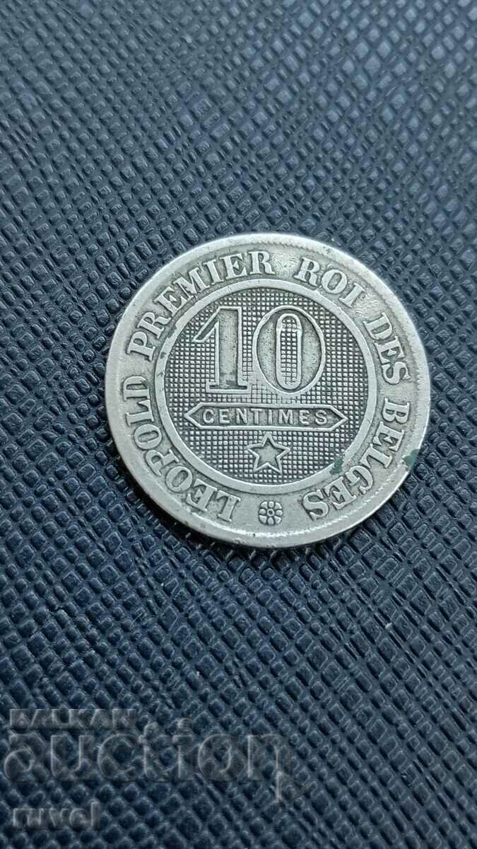 Belgium 10 centimes, 1862