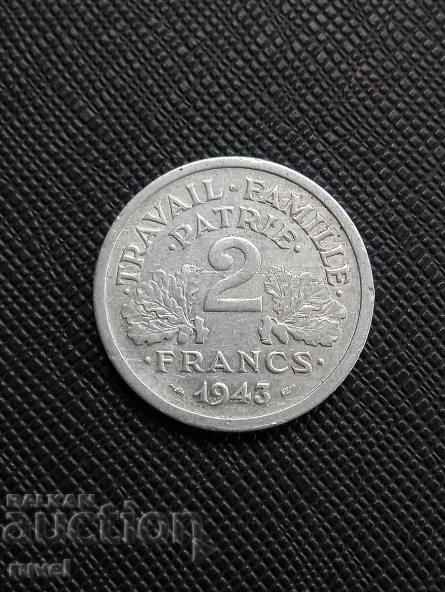 France, 2 francs 1943