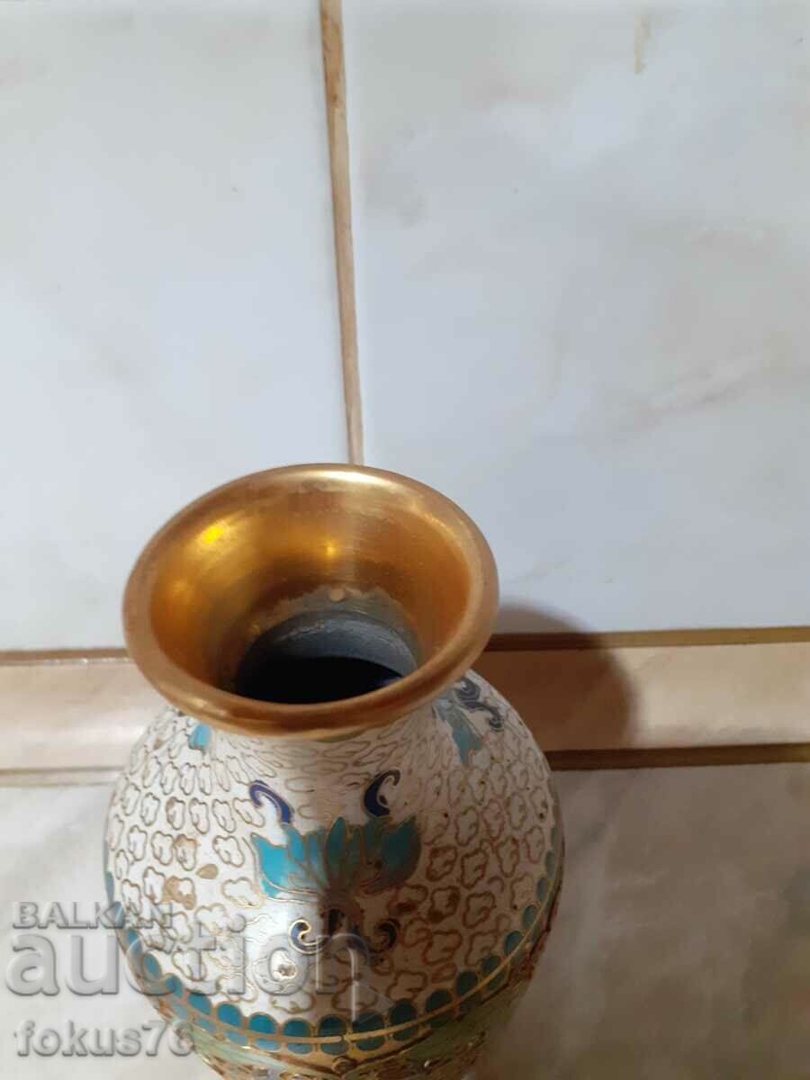 Auction Cloisonne Cloisonne old vase bronze cellular enamel Auction Cloisonne Cloisonne old vase bronze cellular enamel