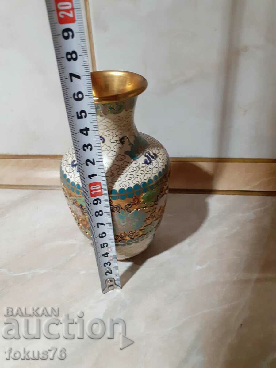 Cloisonne Cloisonne old vase bronze cellular enamel - 7 Cloisonne Cloisonne old vase bronze cellular enamel - 7