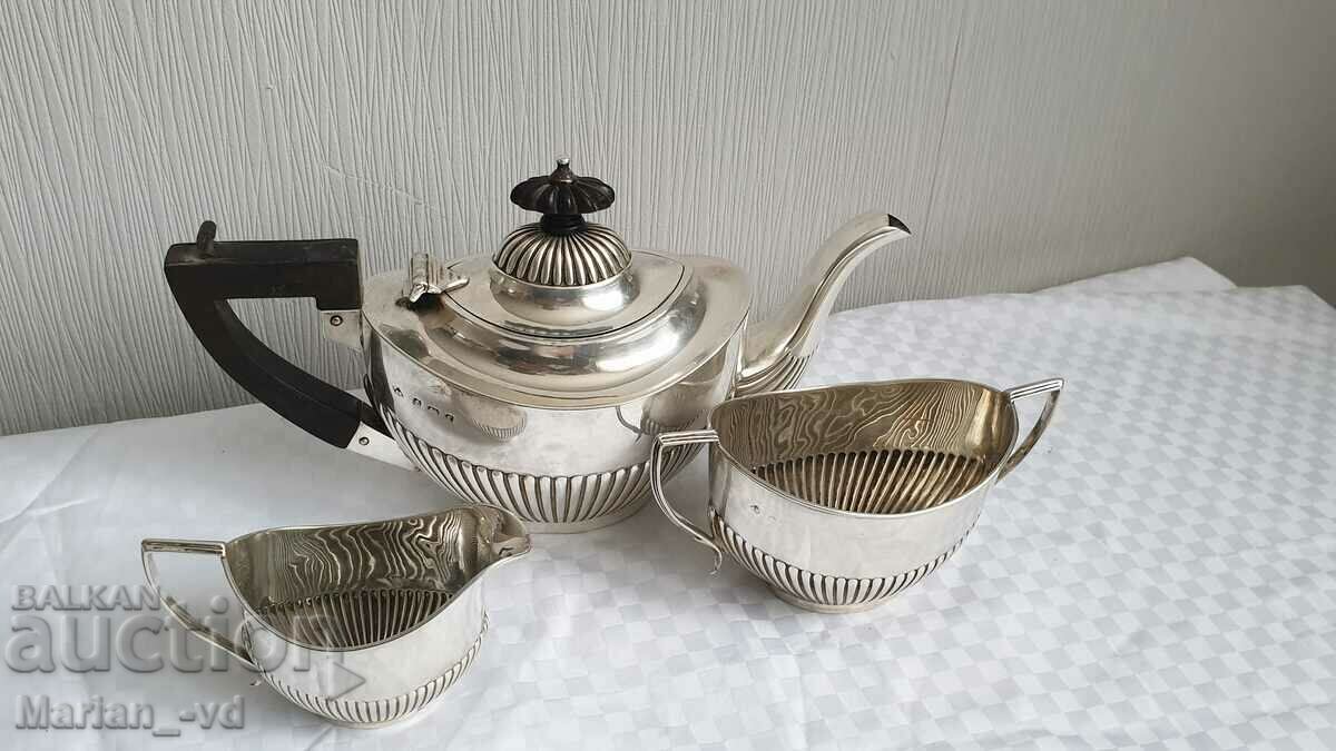 English 3-piece silver tea set - Birmingham 1840