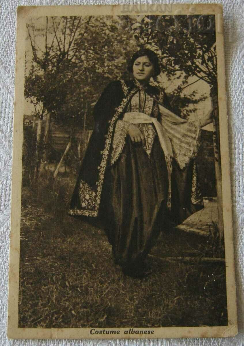 ALBANIA COSTUM FEMEI FOLCLOR 1941 P.K.