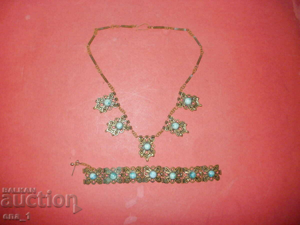 Αναγεννησιακά μπρούτζινα κοσμήματα - κολιέ και βραχιόλι - 5