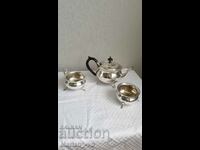 Set de ceai din 3 piese placat cu argint englezesc