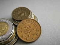 Монета - Уганда - 10 цента | 1968г.