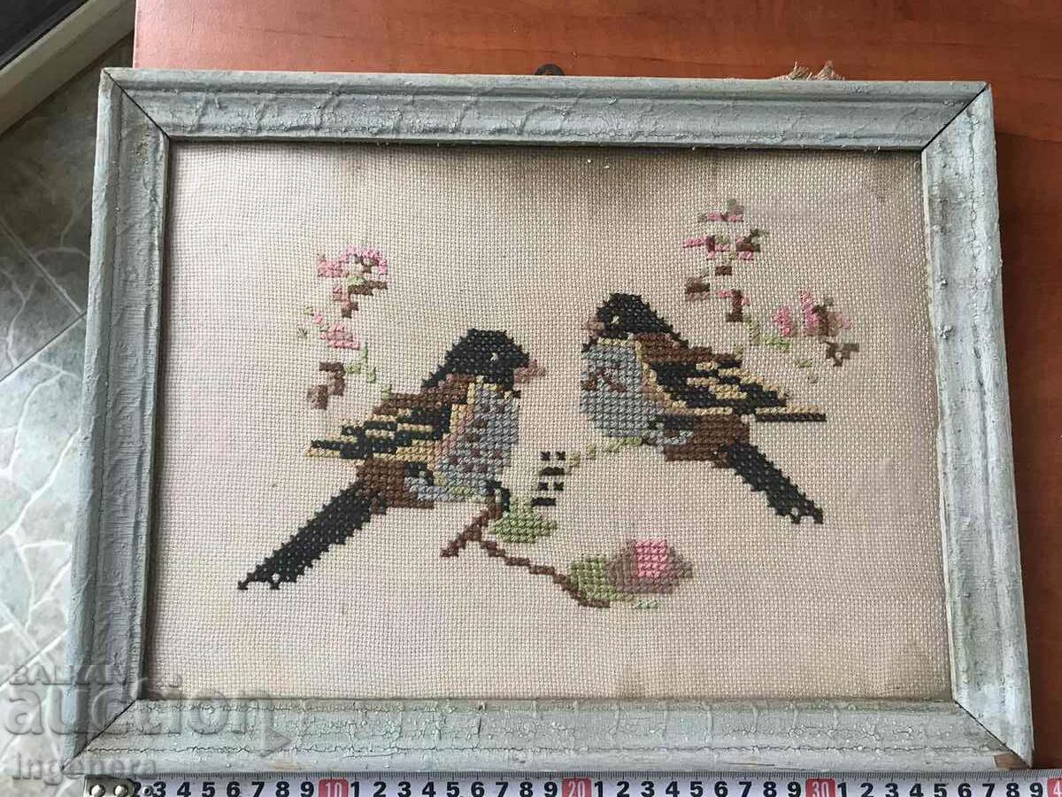 EARLY SOCIETY TAPESTRY SEWED PANEL WOOD FRAME