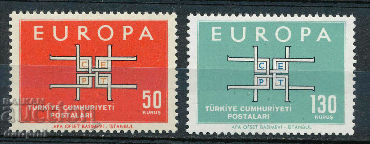 Турция 1963 Eвропа CEПT (**) чисти, неклеймовани