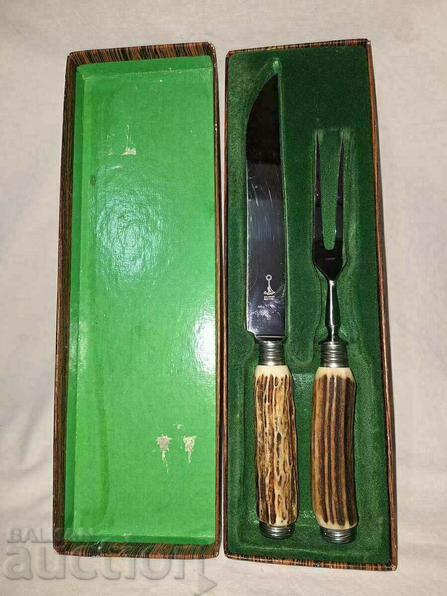 Delivery of Old knife fork set for barbecue meat--Solingen Solingen Delivery of Old knife fork set for barbecue meat--Solingen Solingen