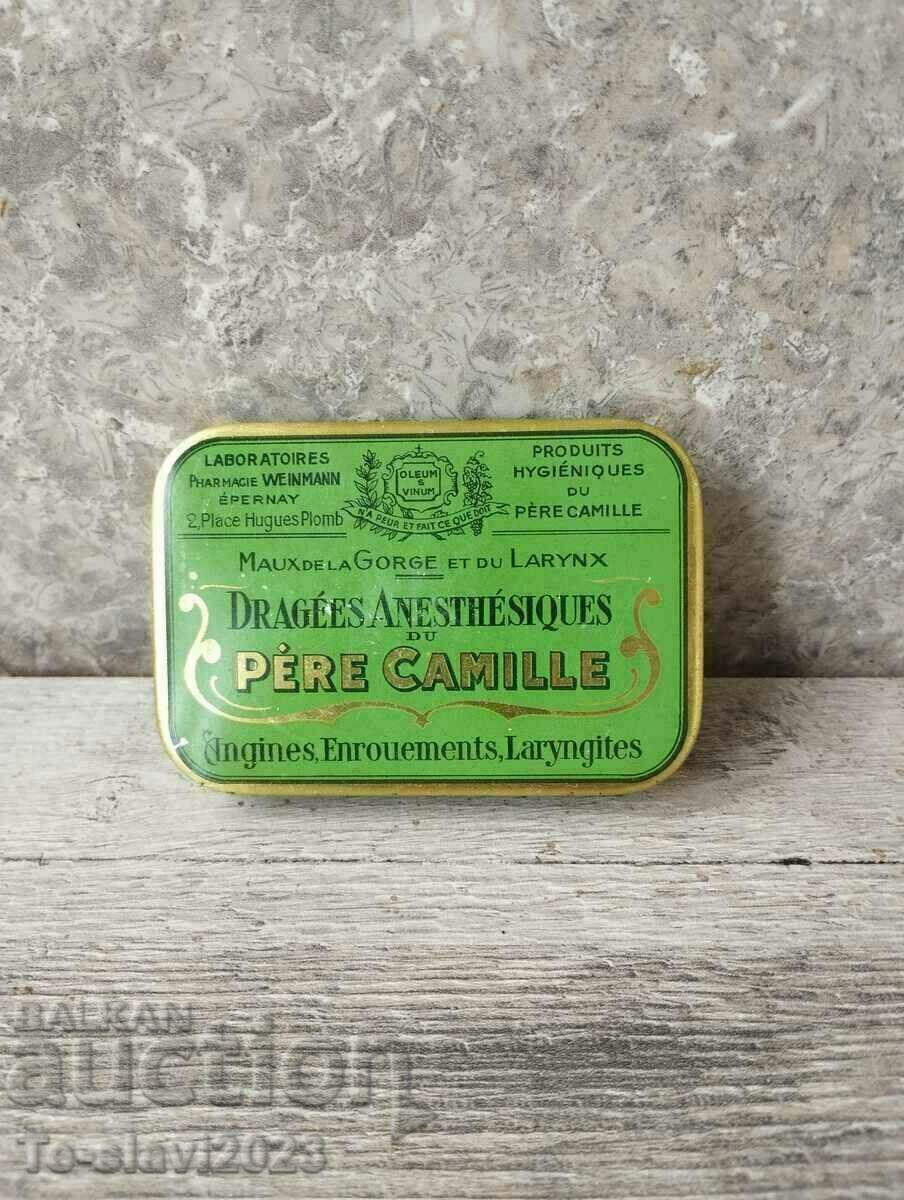 Old French Metal Medicine Box