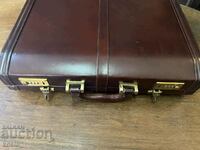 Leather suitcase with code