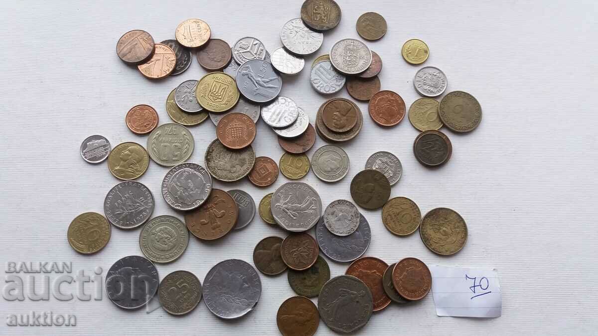 A COLLECTION OF 70 COINS FROM AROUND THE WORLD