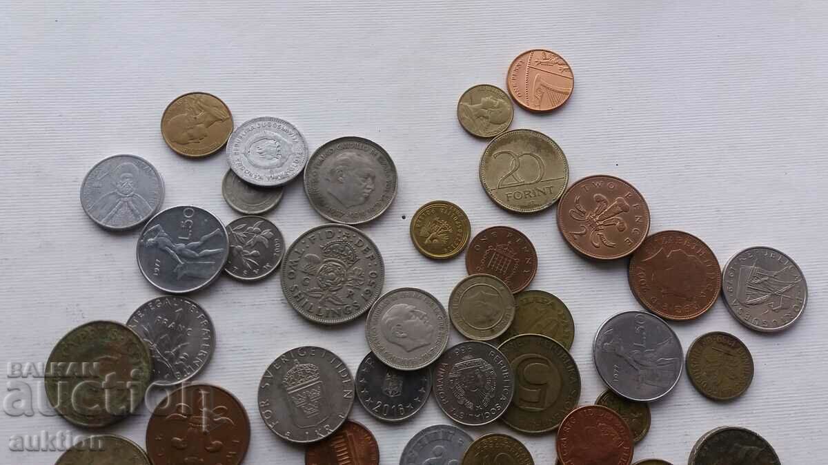 Delivery of A COLLECTION OF 60 COINS FROM AROUND THE WORLD