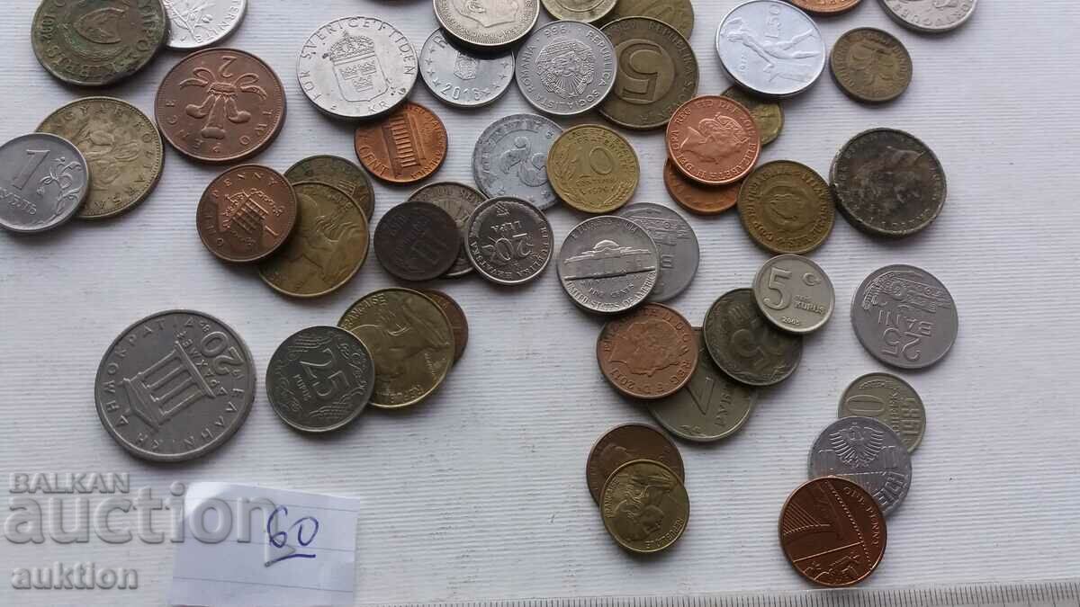 A COLLECTION OF 60 COINS FROM AROUND THE WORLD - 7