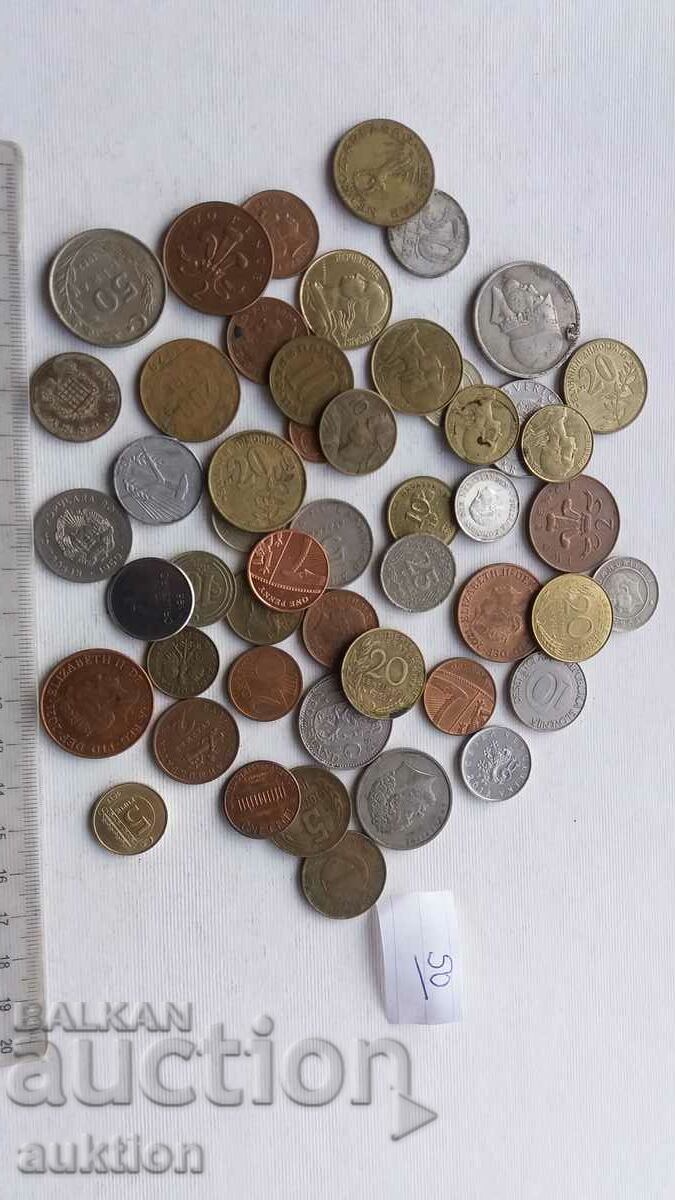 A COLLECTION OF 50 COINS FROM AROUND THE WORLD - 7 A COLLECTION OF 50 COINS FROM AROUND THE WORLD - 7
