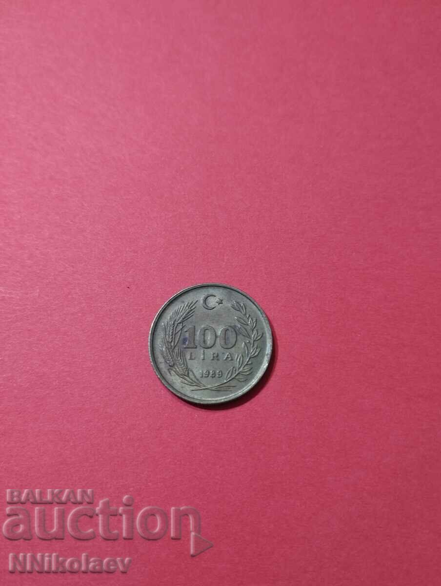 Turkey 100 lira 1989 with price 1.00 BGN | € 0.51 Turkey 100 lira 1989 with price 1.00 BGN | € 0.51
