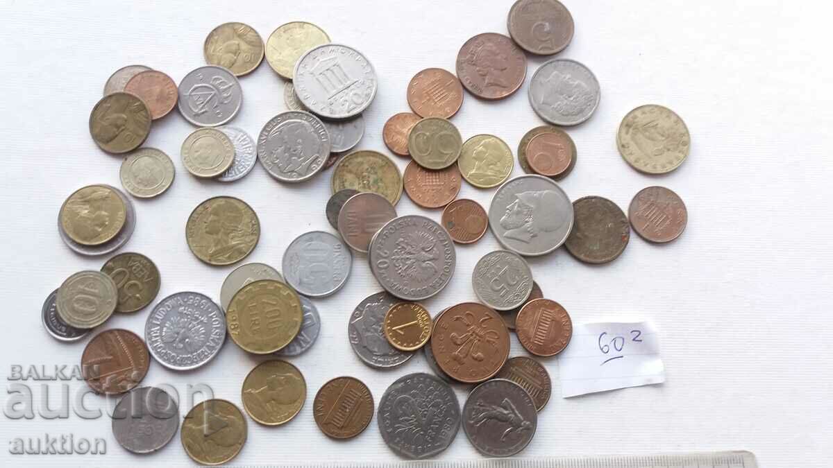 A COLLECTION OF 60 COINS FROM AROUND THE WORLD with price 7.99 BGN | € 4.09