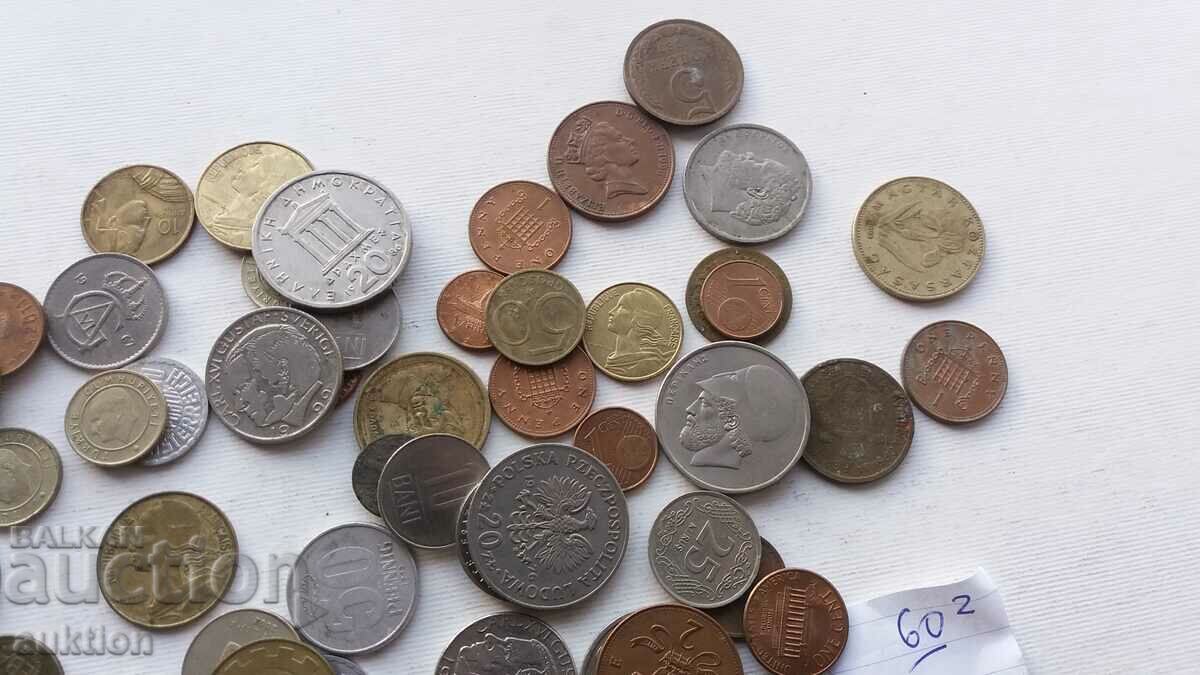 A COLLECTION OF 60 COINS FROM AROUND THE WORLD - 7