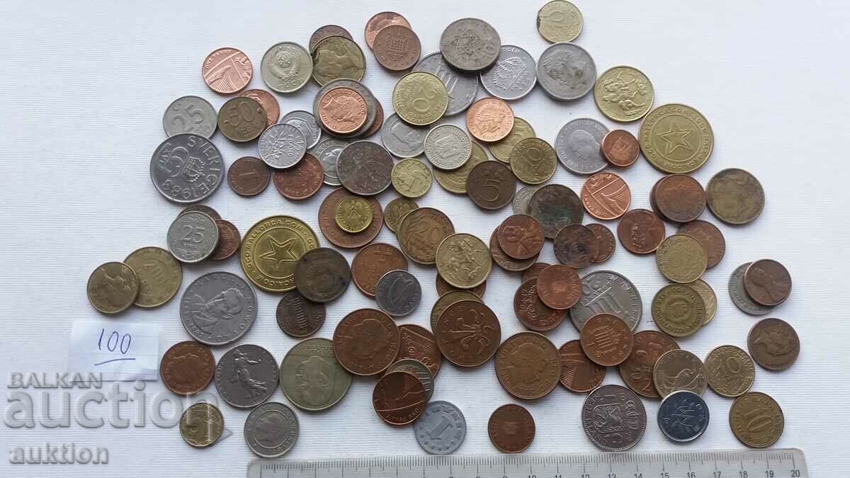 A COLLECTION OF 100 COINS FROM AROUND THE WORLD with price 14.99 BGN | € 7.66