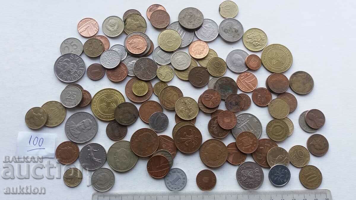 A COLLECTION OF 100 COINS FROM AROUND THE WORLD - 7