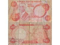 Nigeria 10 Naira Naira (1984-2000) Year Banknote #5136