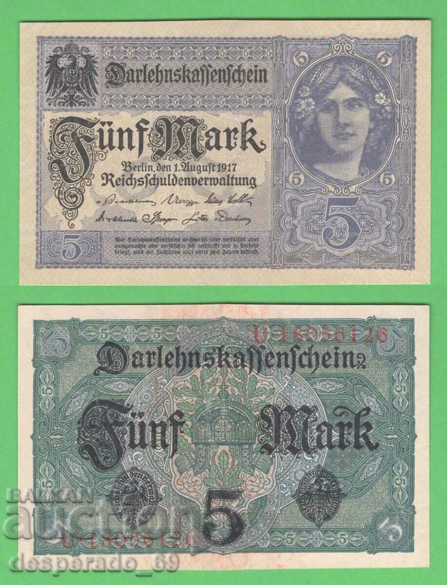 (¯`'•.¸ΓΕΡΜΑΝΙΑ 5 γραμματόσημα 1917 UNC (1)¸.•'´¯)
