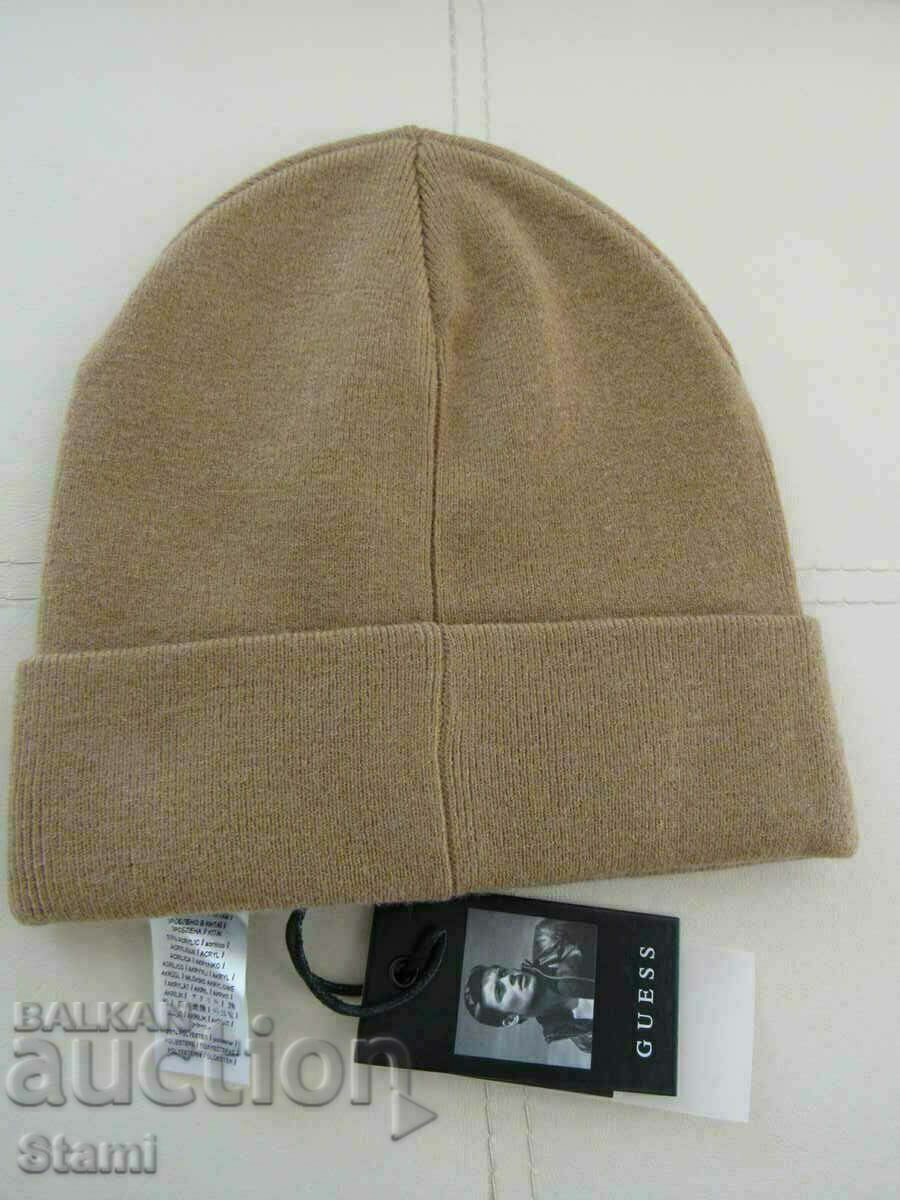 Cappuccino color GUESS knitted cap - 5