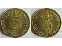 0025  Германия 5 пфенига 1937А