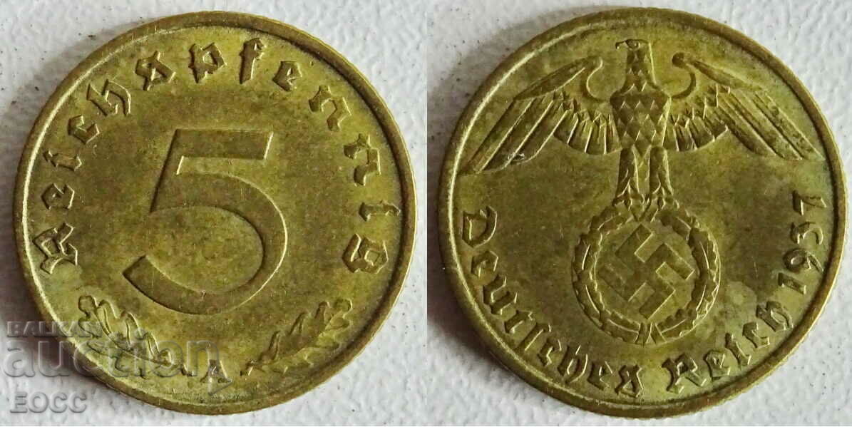 0026 Germania 5 Pfennig 1937A