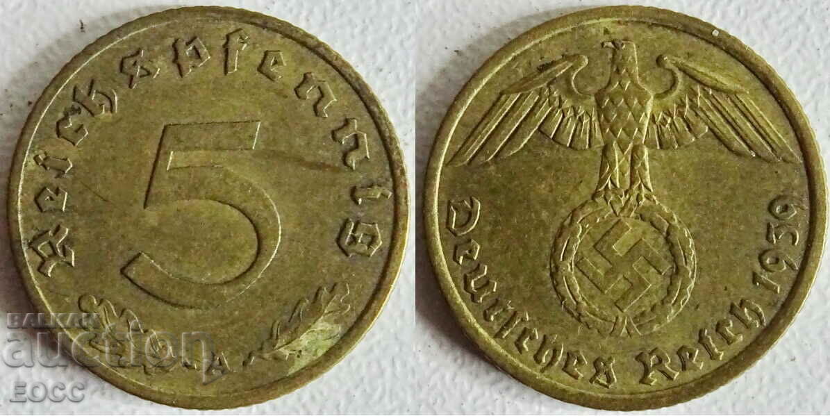 0033 Germany 5 Pfennig 1939A