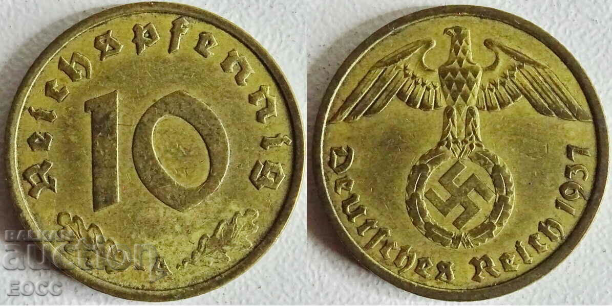 0037 Germany 10 Pfennig 1937A